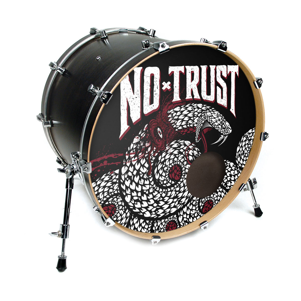 Custom drum kit, bass drum head