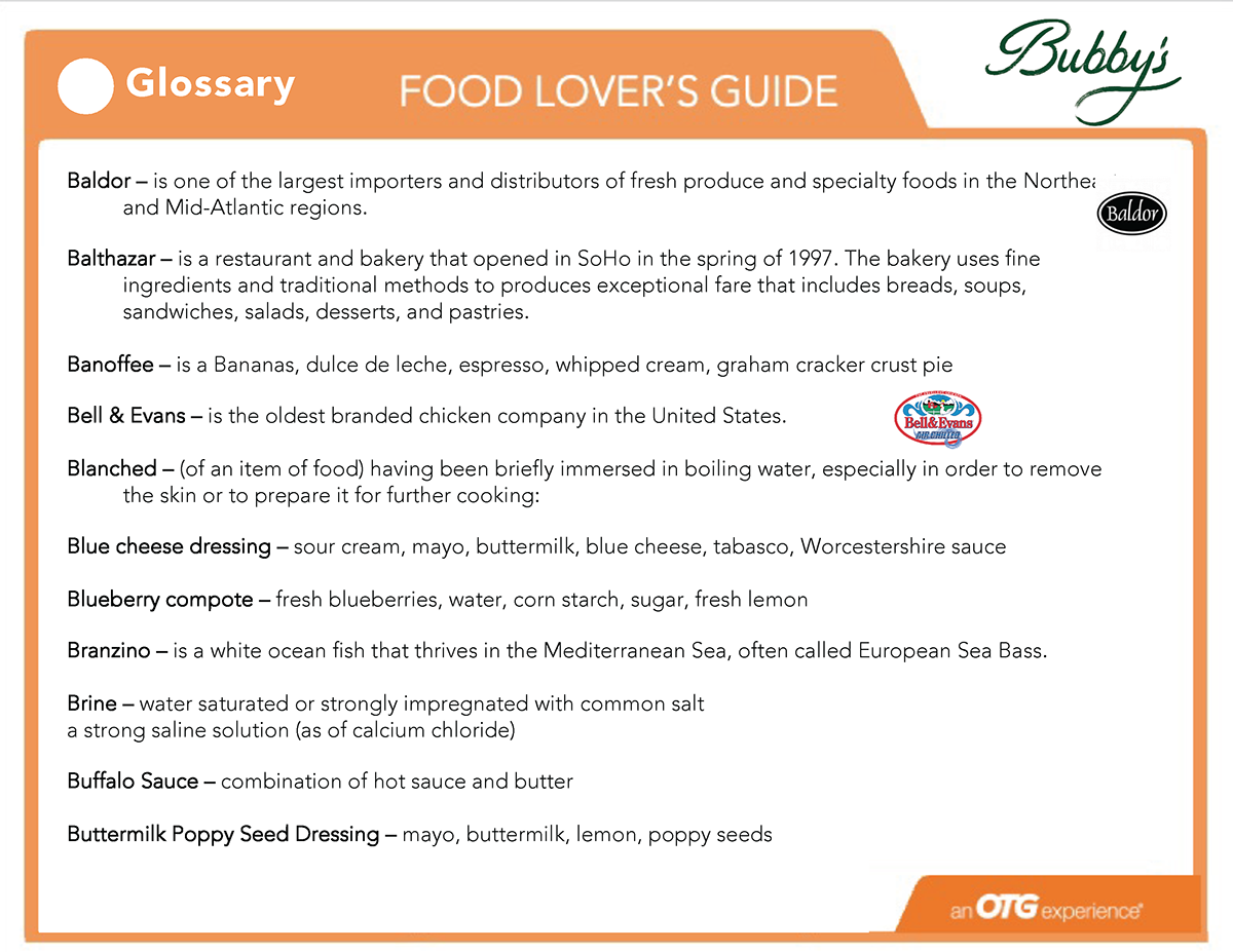 LGA E - Bubby's Food Lover's Guide