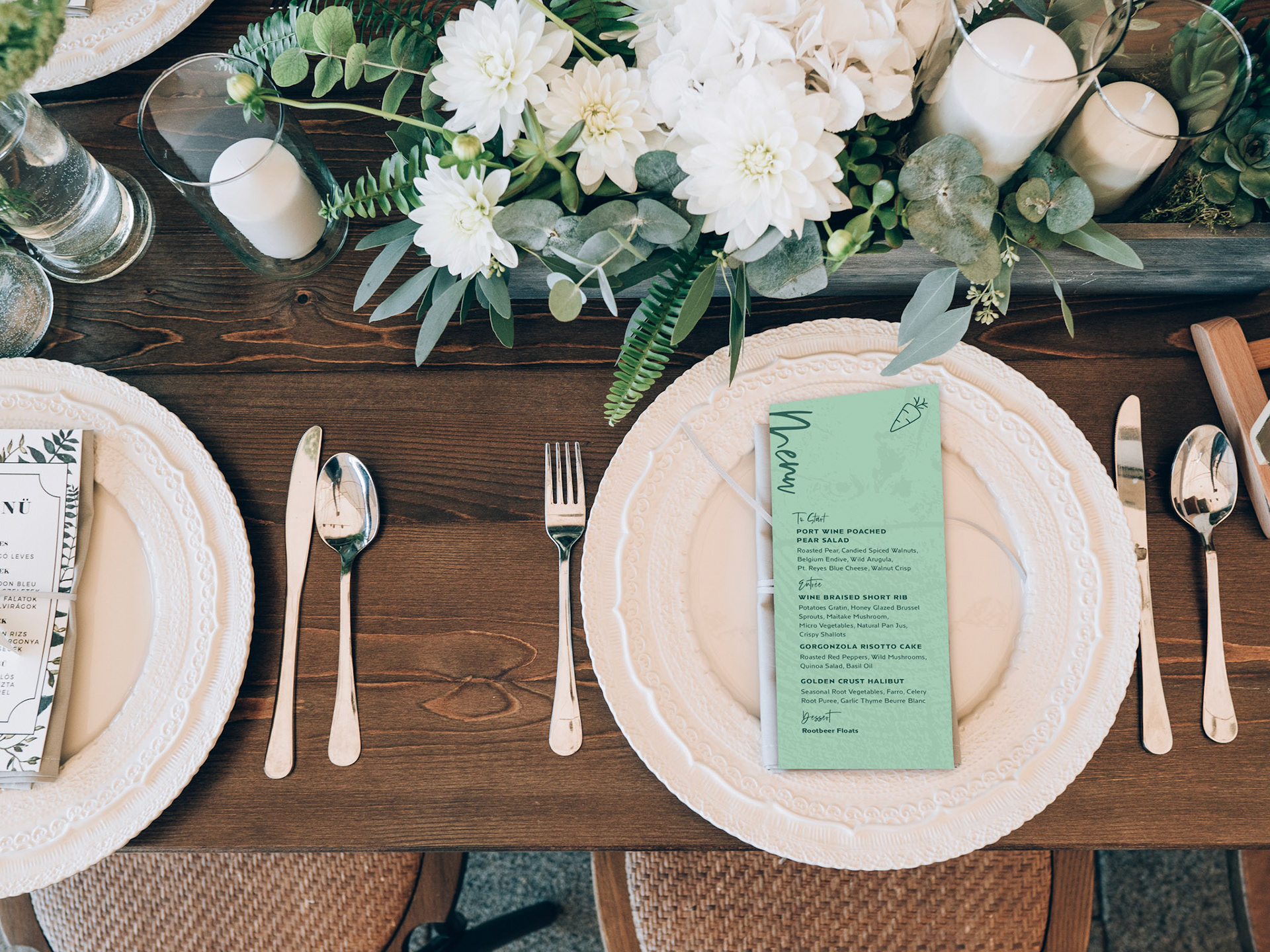 Perfect wedding decoration. Flower table decorations for wedding party. Wedding Setup.