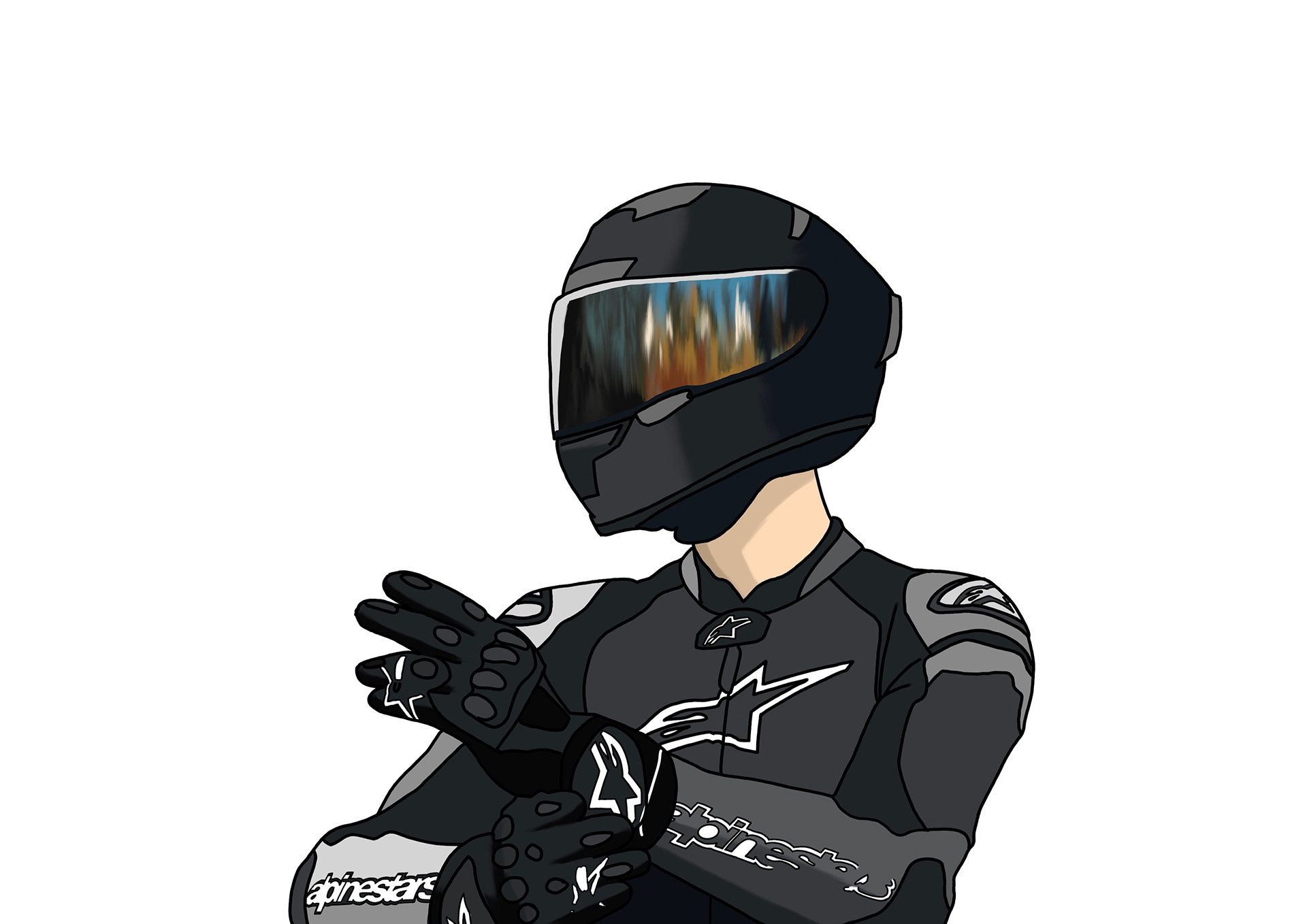 portrait of a biker