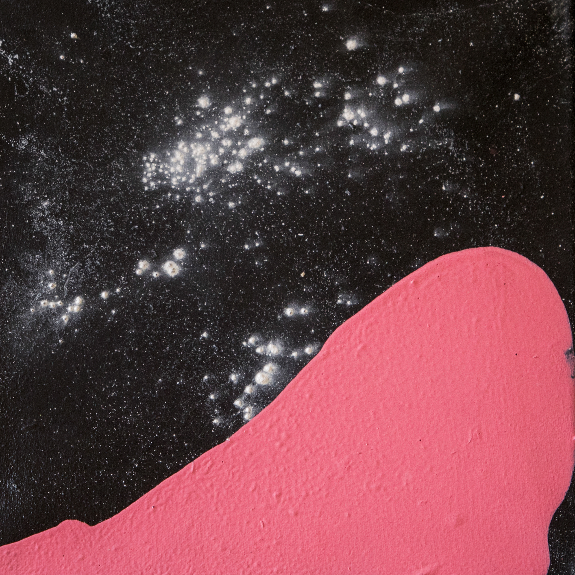 Hubble 1.1, 20 x 20 cm, acrylics and pigment on canvas