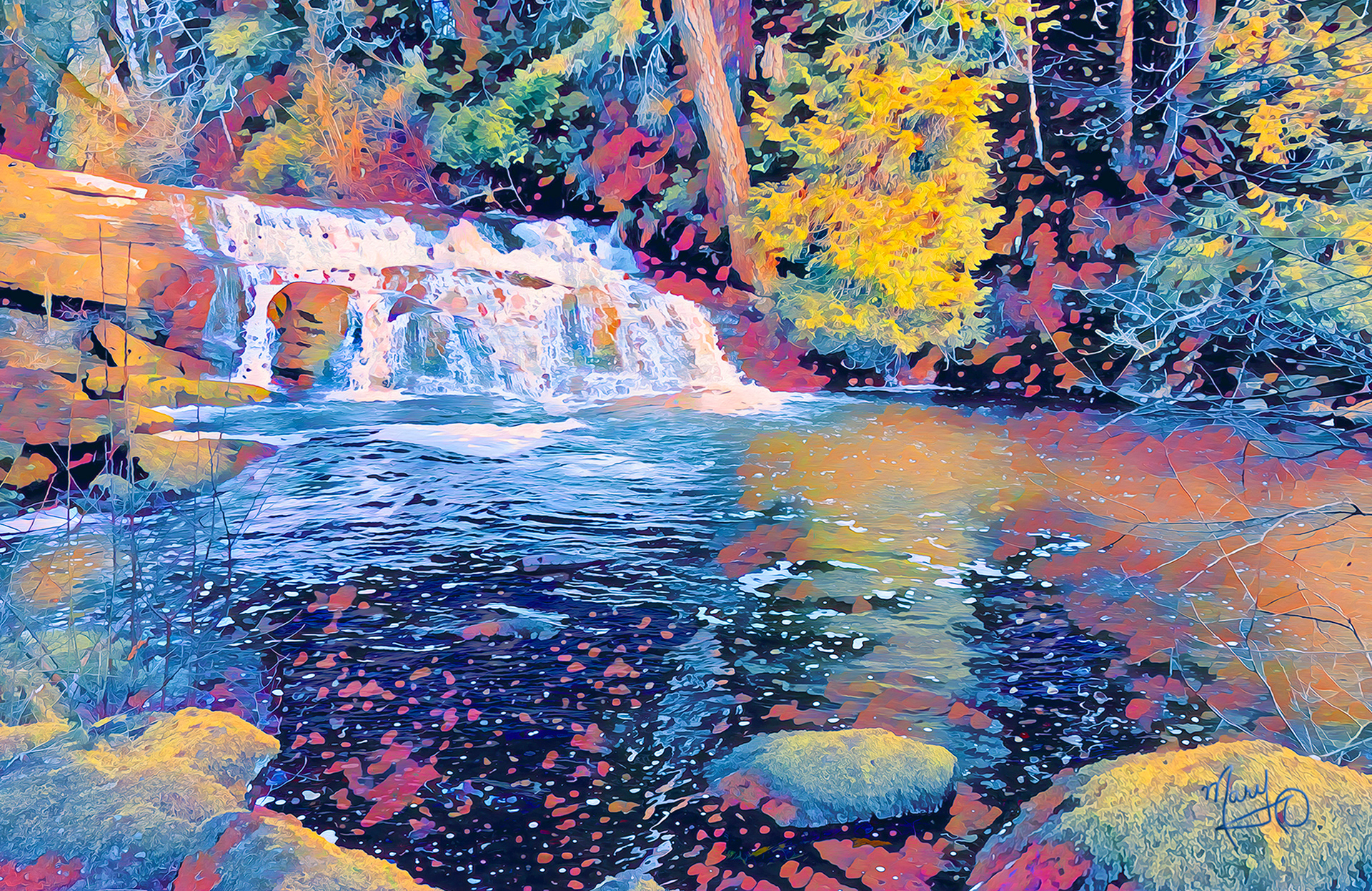 Bowen Park Waterfall VI Series #20