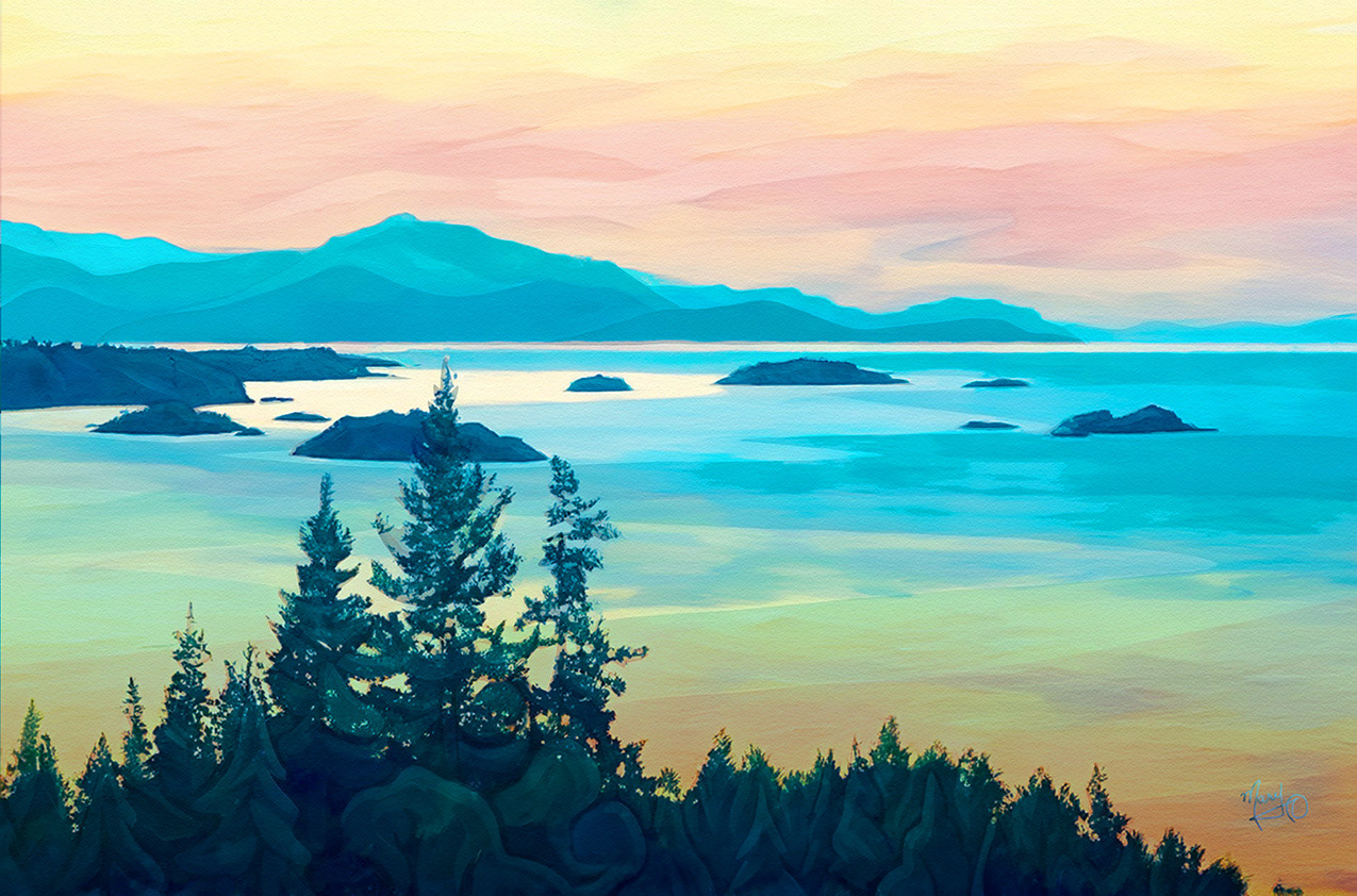Winchelsea Islands From North Nanaimo VI Series #61