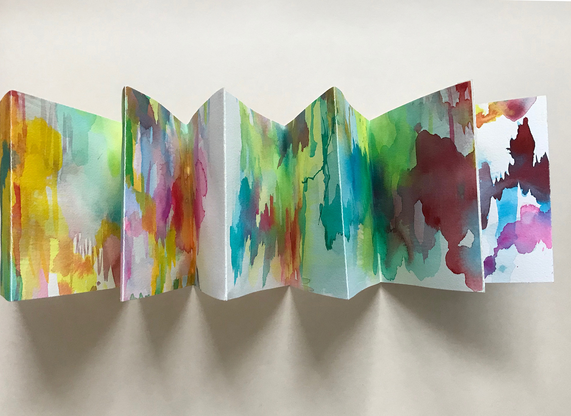 Yukie Yasui “Time” 2018 Watercolor on Paper 70”x6”