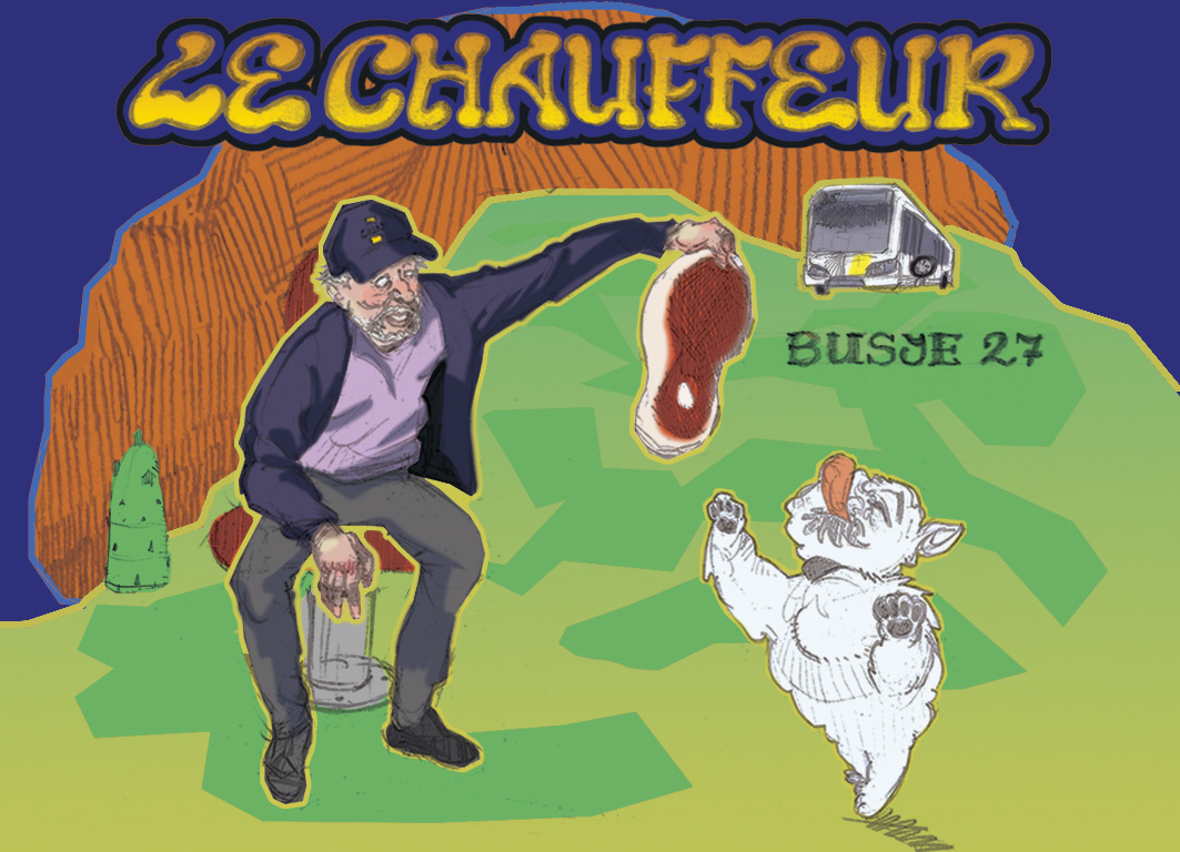 le chauffeur - wijnsticker