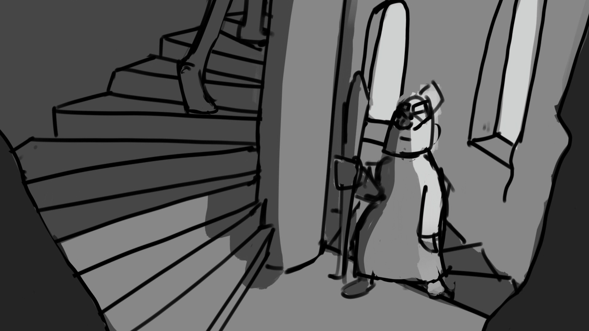 The Old Master followed his student to the roof