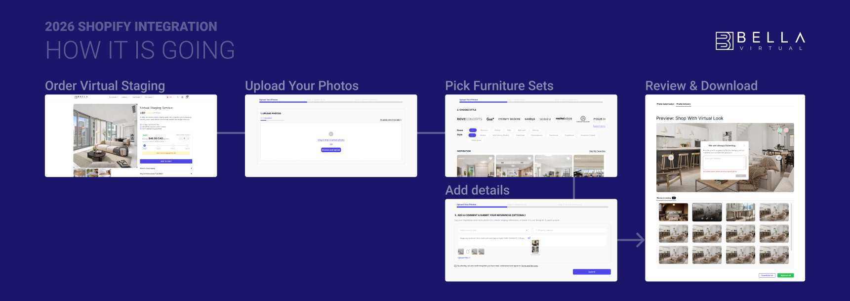 Bella Virtual Shopify Integration - Client Interface 2026