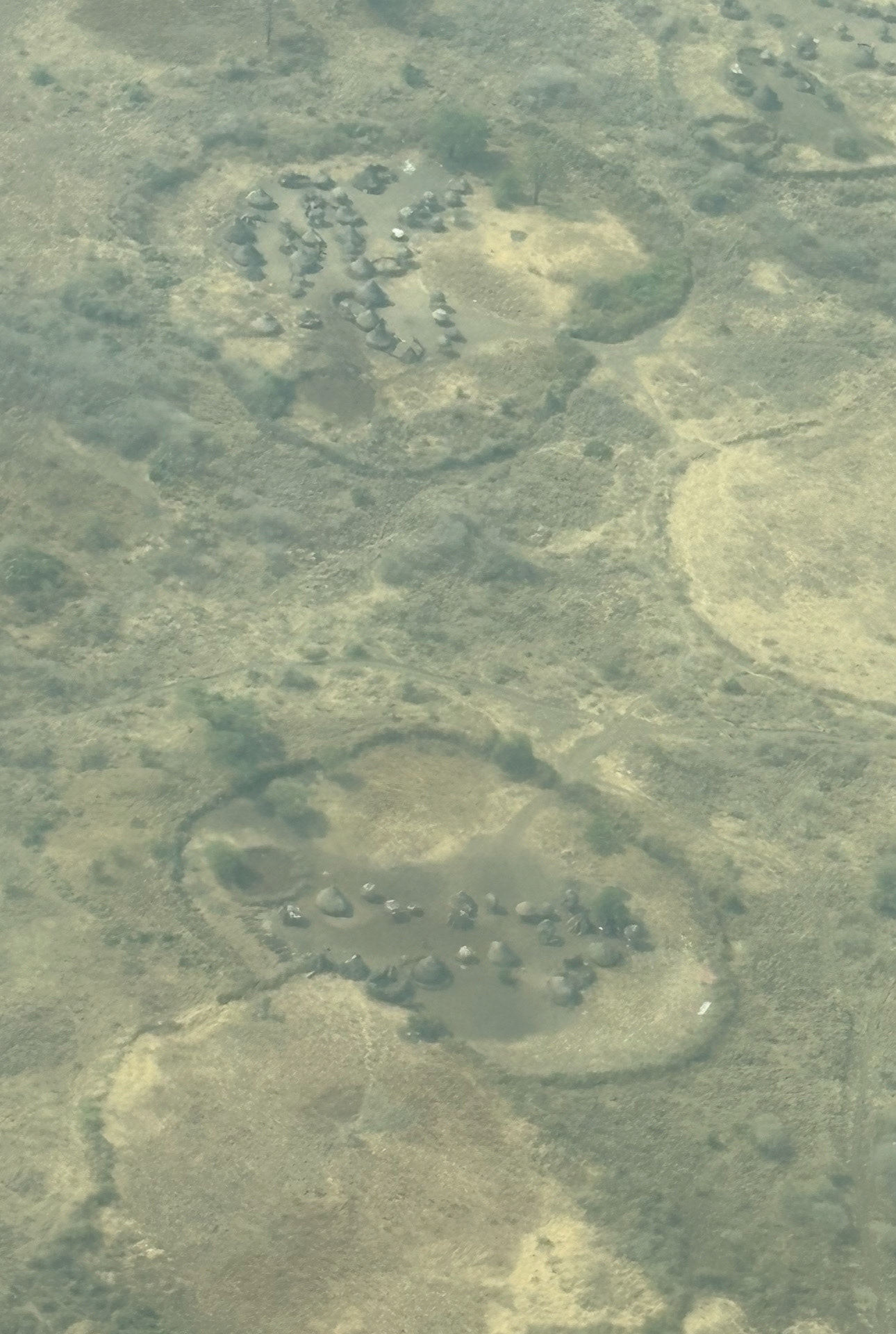 Aerial view of one of the villages