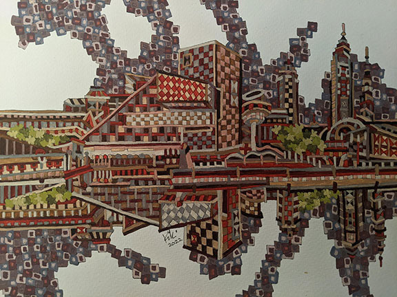 Rock Hall Reflecting in the Harbor, CLE