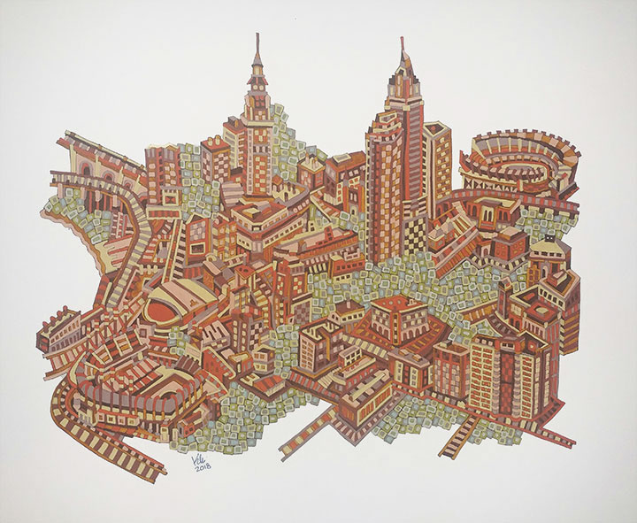 SOLD - Red & Orange Cleveland 