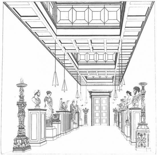 Gravure Statue Room