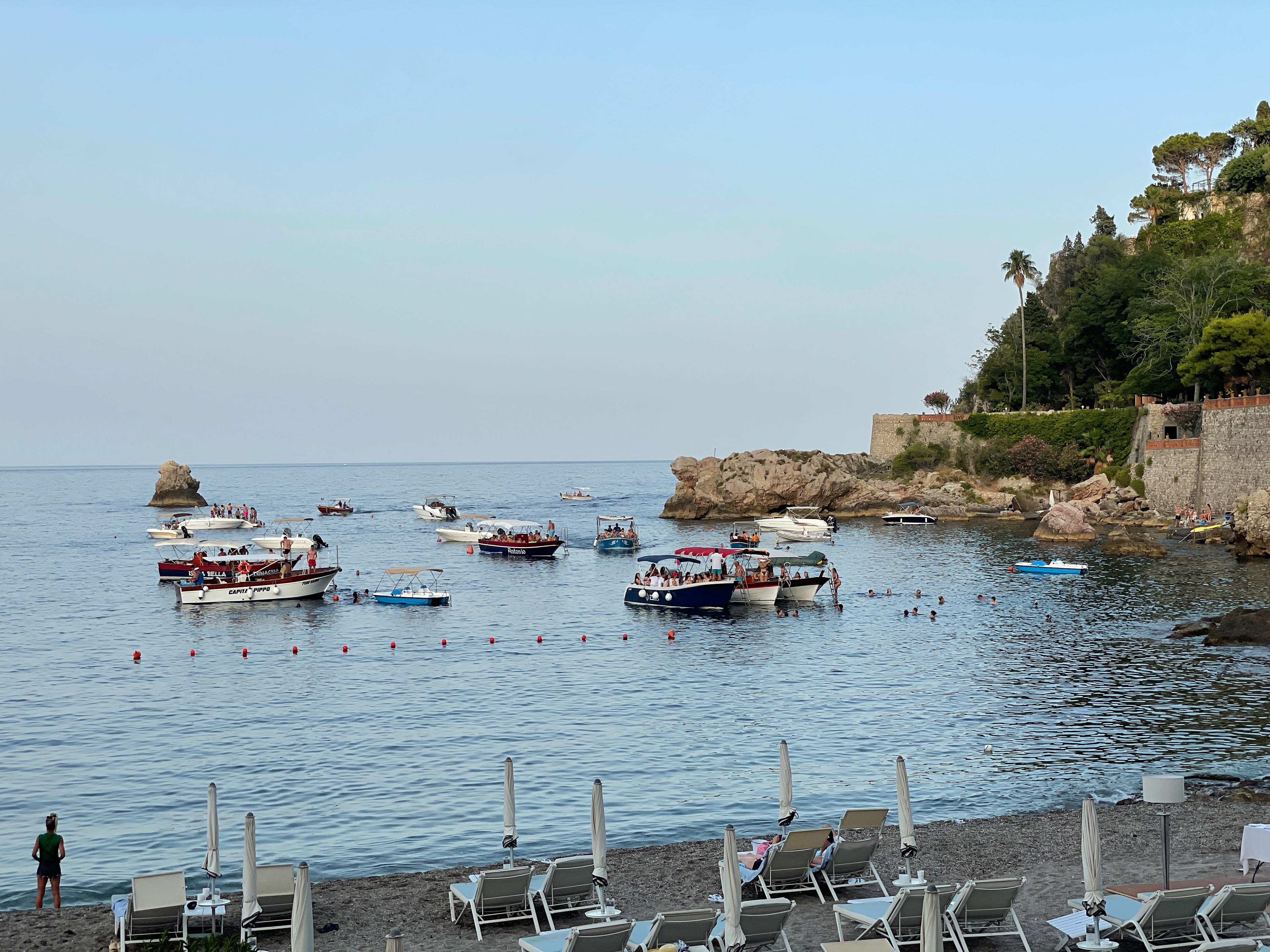 De baai bij Villa Sant Andrea