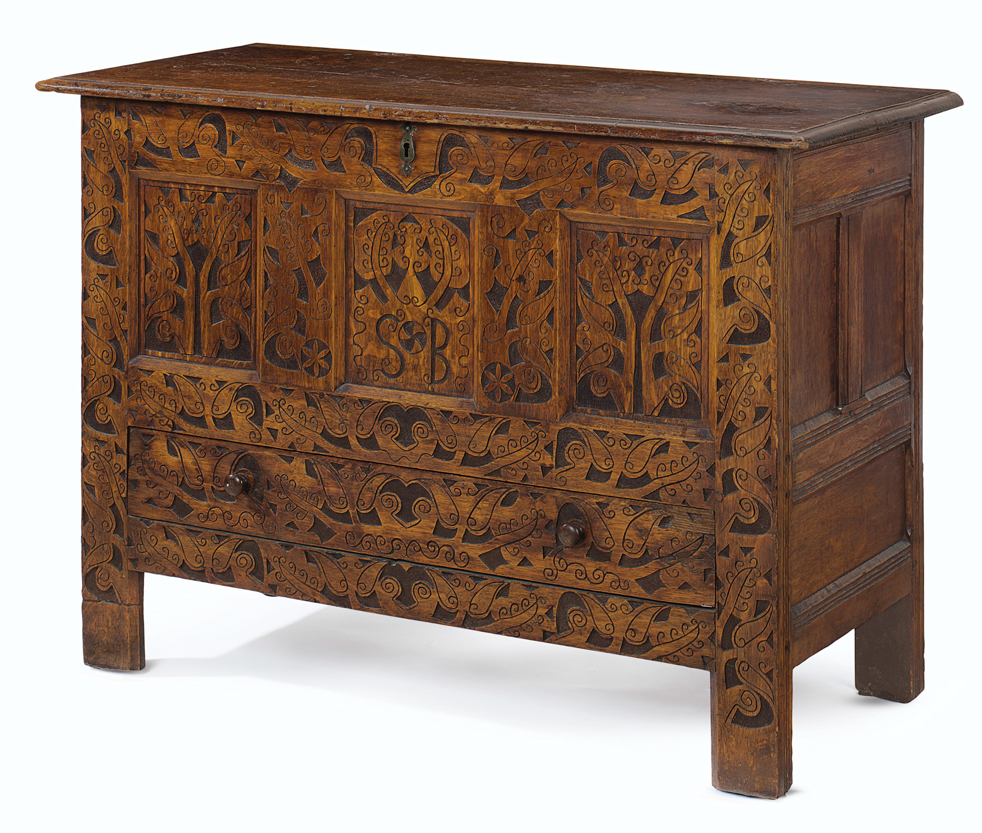 Hadley chest with drawer 18th century