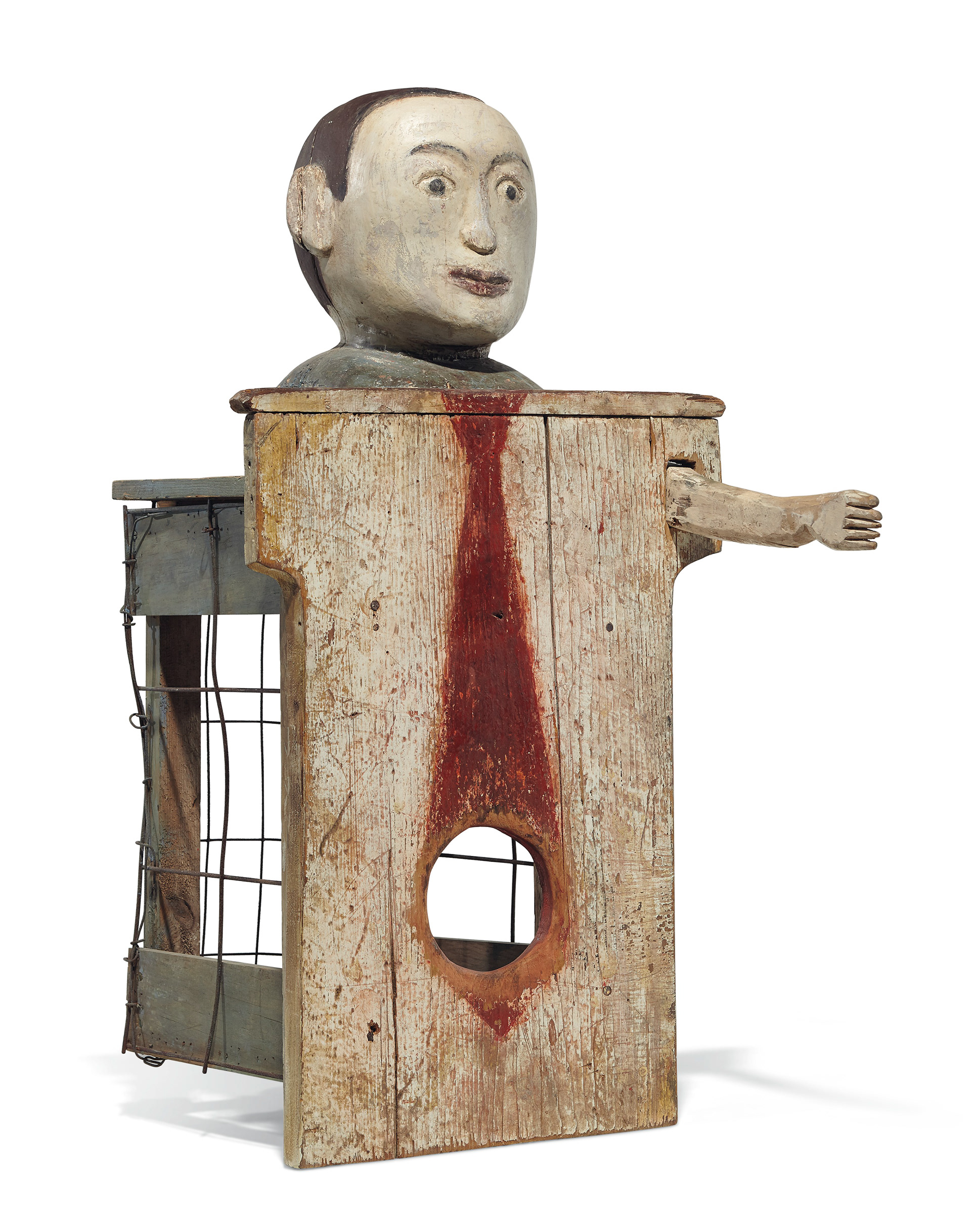 Carved polychrome carnival toy