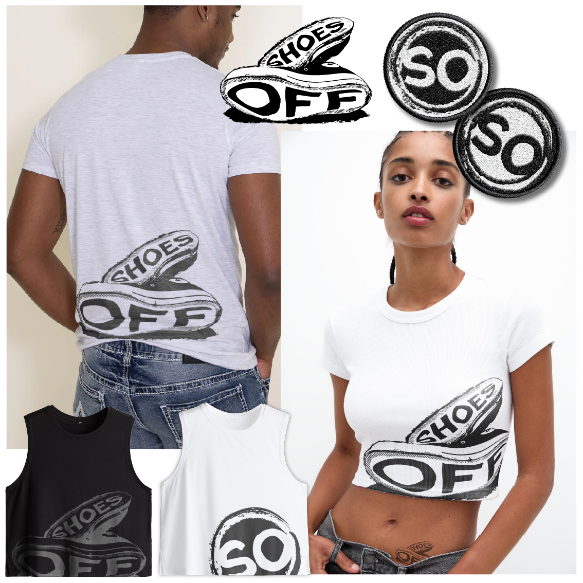 Merch design for alt-rock band Shoes Off