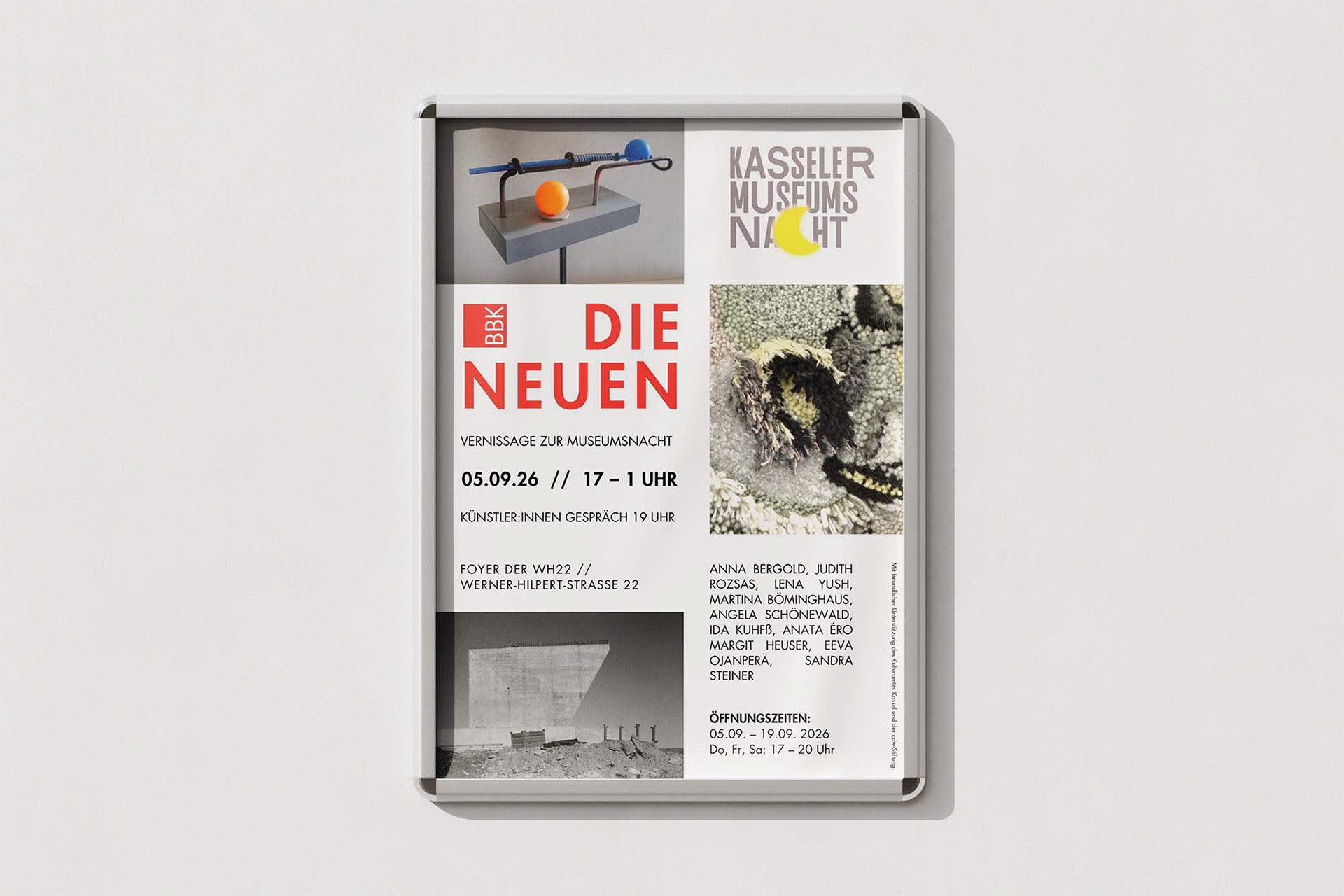 Mockup Plakat BBK Kassel 2026 Die Neuen