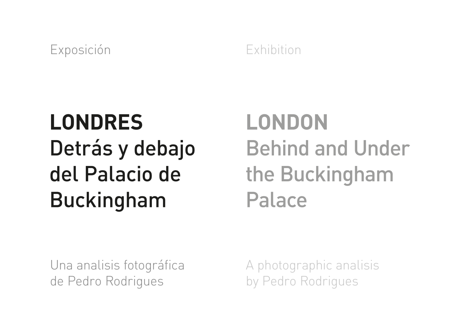 LONDRES Detrás y debajo del Palacio de Buckingham. Una analisis fotográfica de Pedro Rodrigues