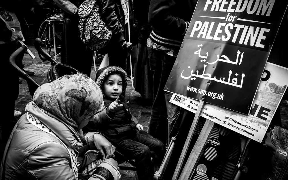 Picture of the protest "freedom for palestine". London, united kingdom. 2015 © Pedro Rodrigues
