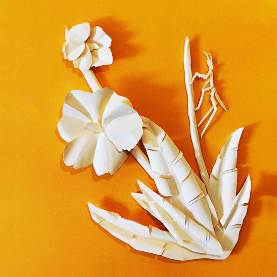 Flowers & Stick Creature Paper Sculpture