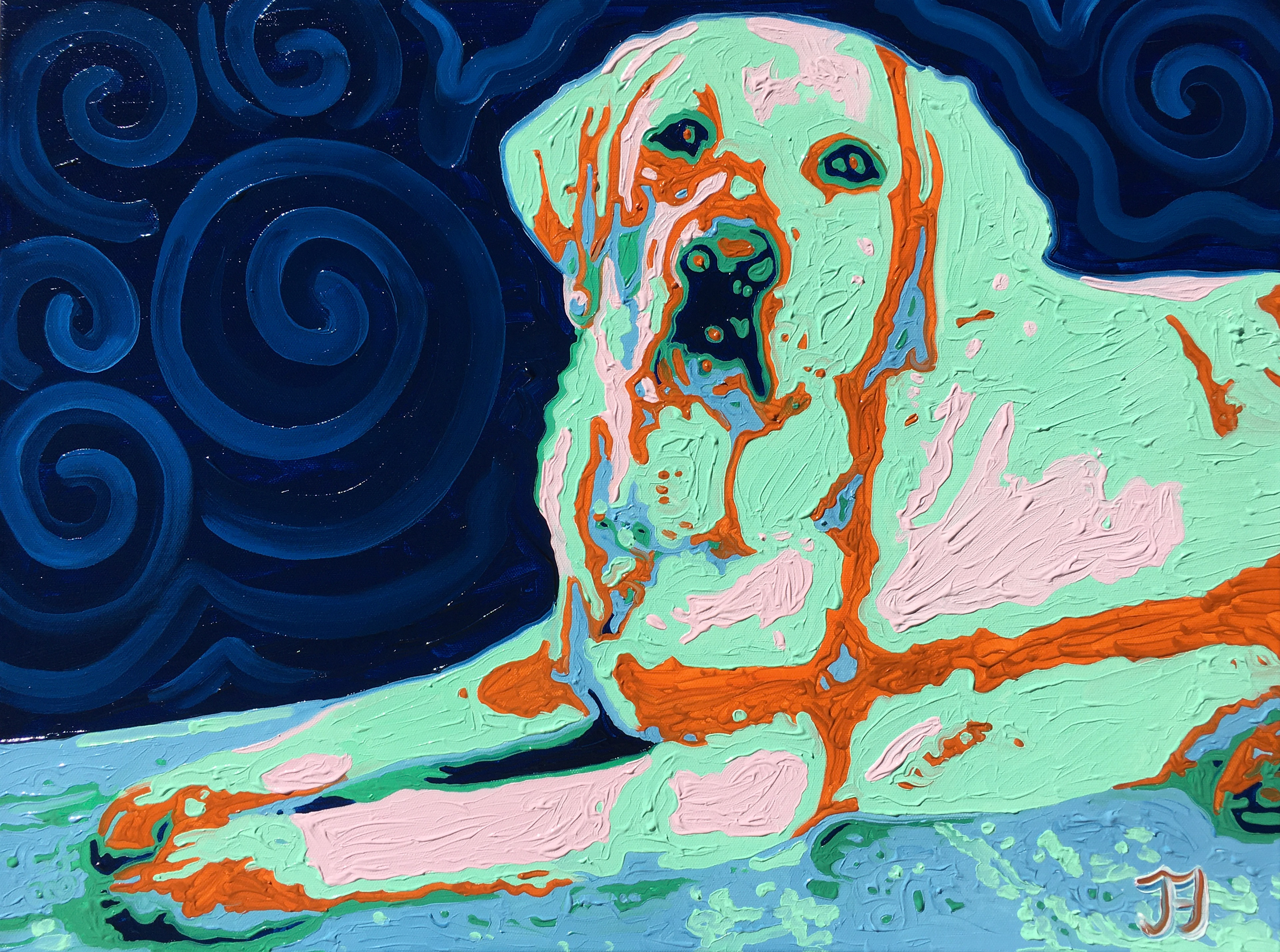 Pet commission from photo - Oil 18”x24"