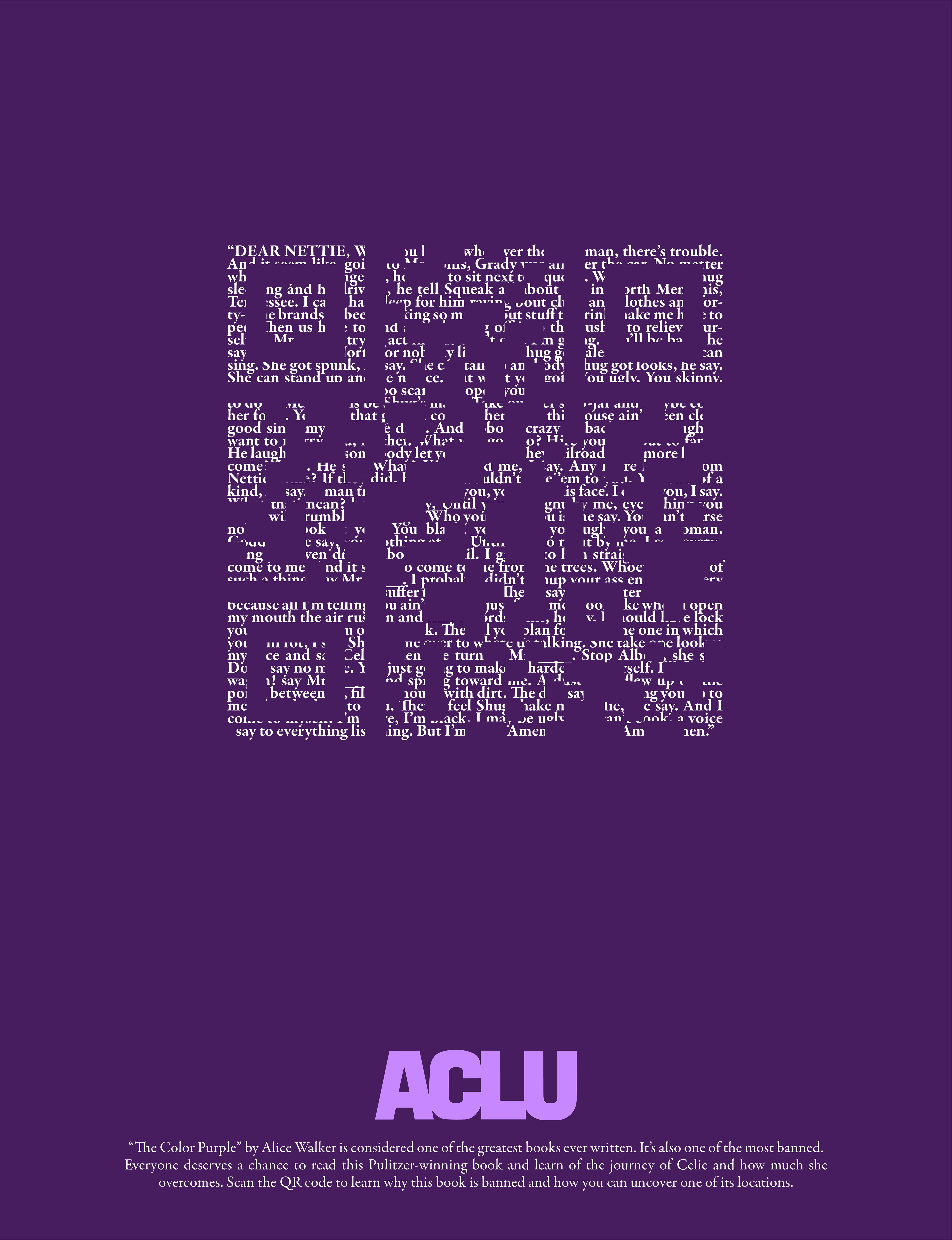Reference: "The Color Purple" by Alice Walker.