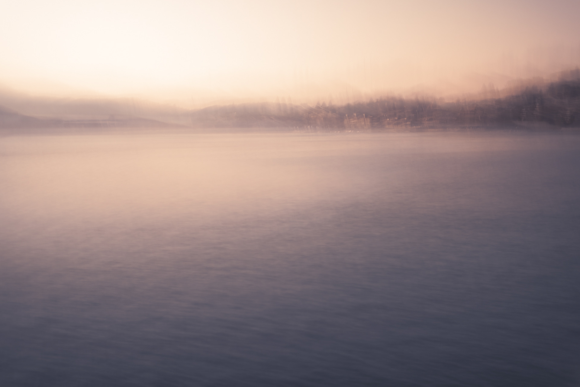 lake and town on the horizon