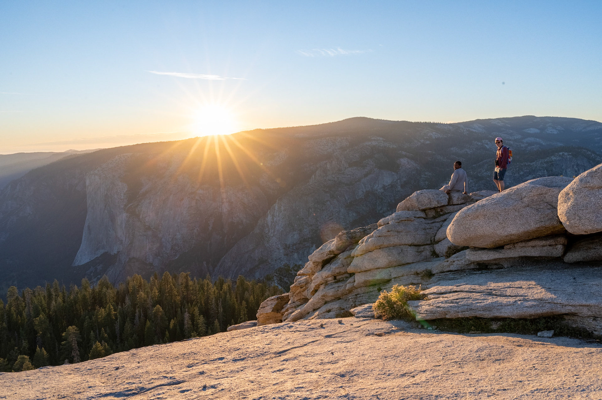 Friends Overlooking El Cap #2