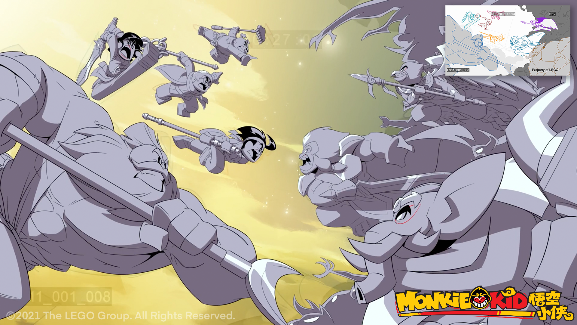 Lego Monkie Kid: Season 4 Intro Character Layout