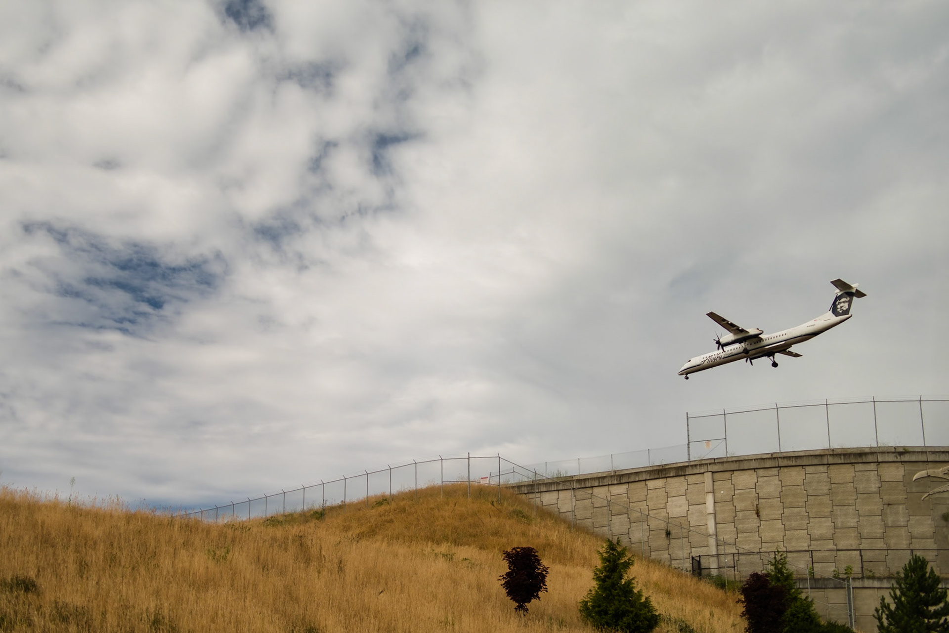 SW hillside before runway