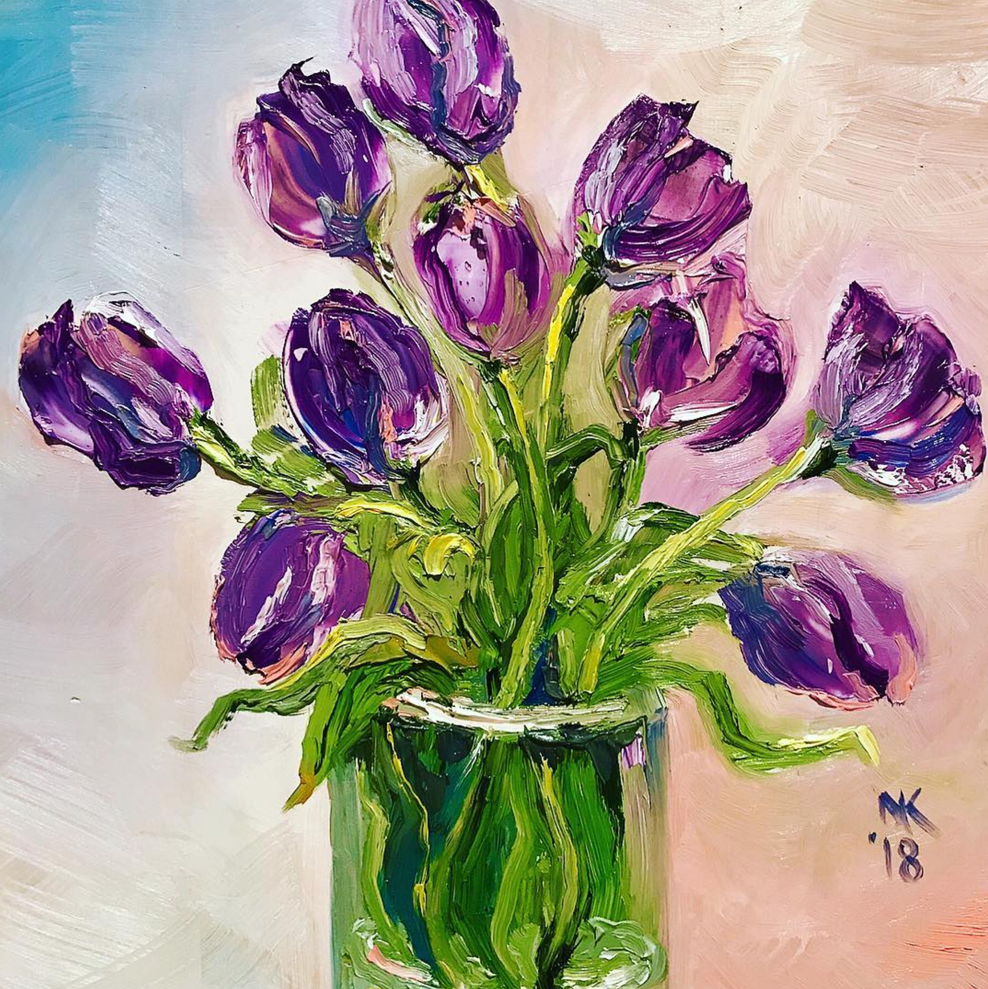 'Purple Tulips', 2018