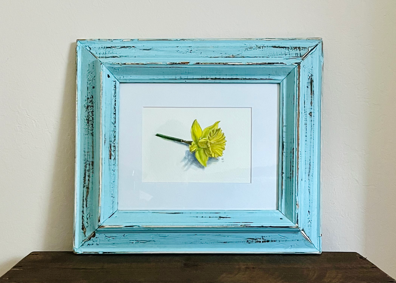 'Daffodil' watercolor, 2020, 8x10, $45, unframed
