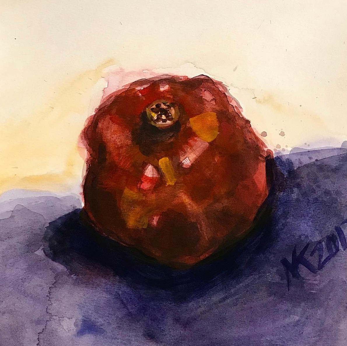 'Pomegranate' original watercolor