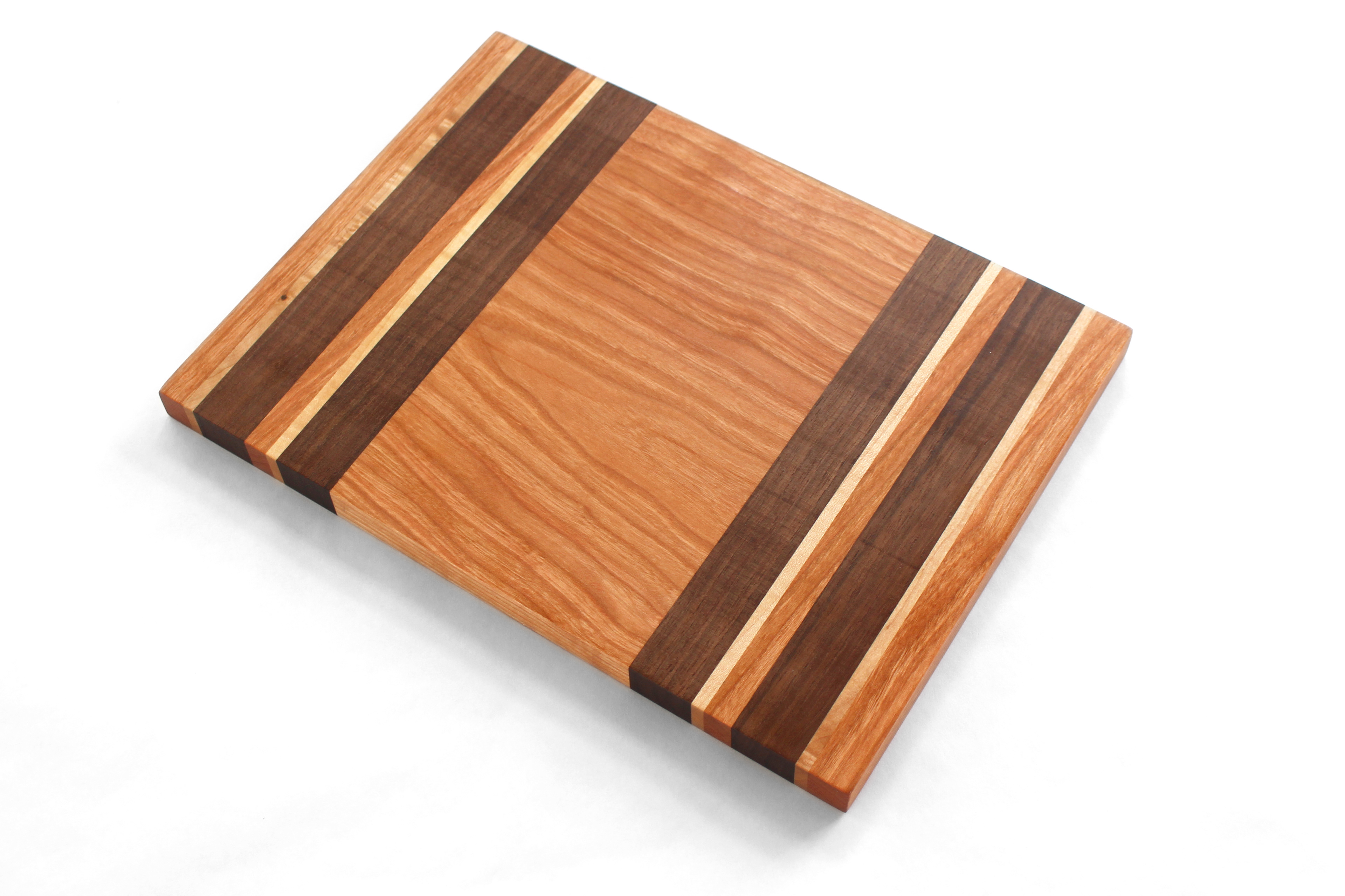 Maple, walnut, and cherry