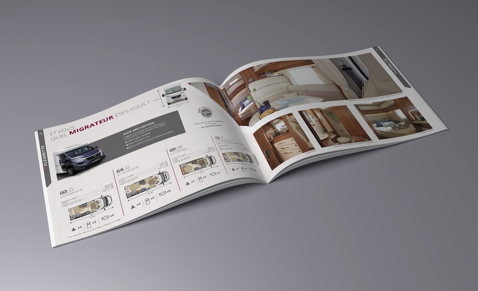 intérieur du catalogue, création et exécution de la mise en page et du calage du document. intégration des données et des traductions.