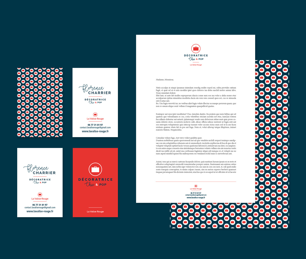 papeterie, print, édition, carte de visite, carton, papier à entête, motif, pattern, graphisme