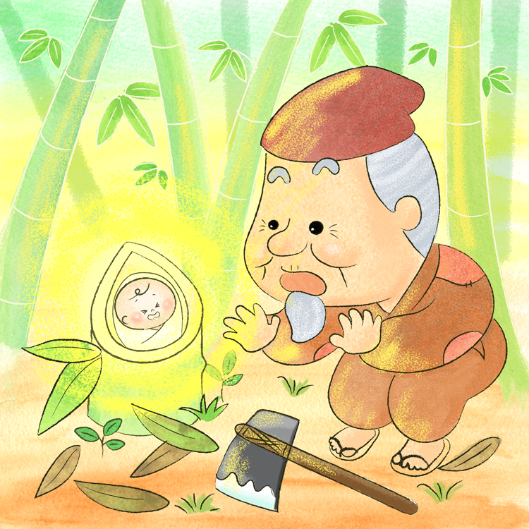 親子の時間研究所 『おそらの絵本』作品「 おとぎ話:かぐやひめ」