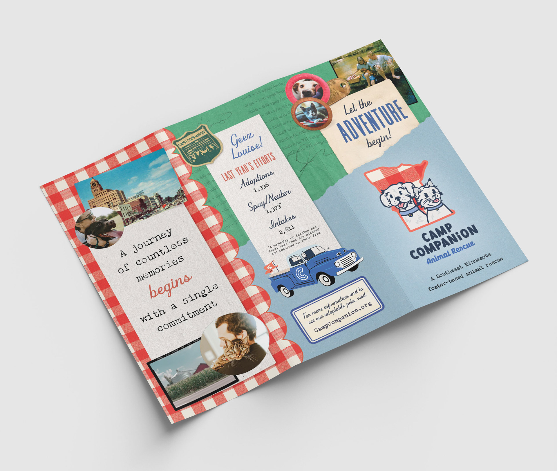 Brochure, copy, illustrations, and concept by me