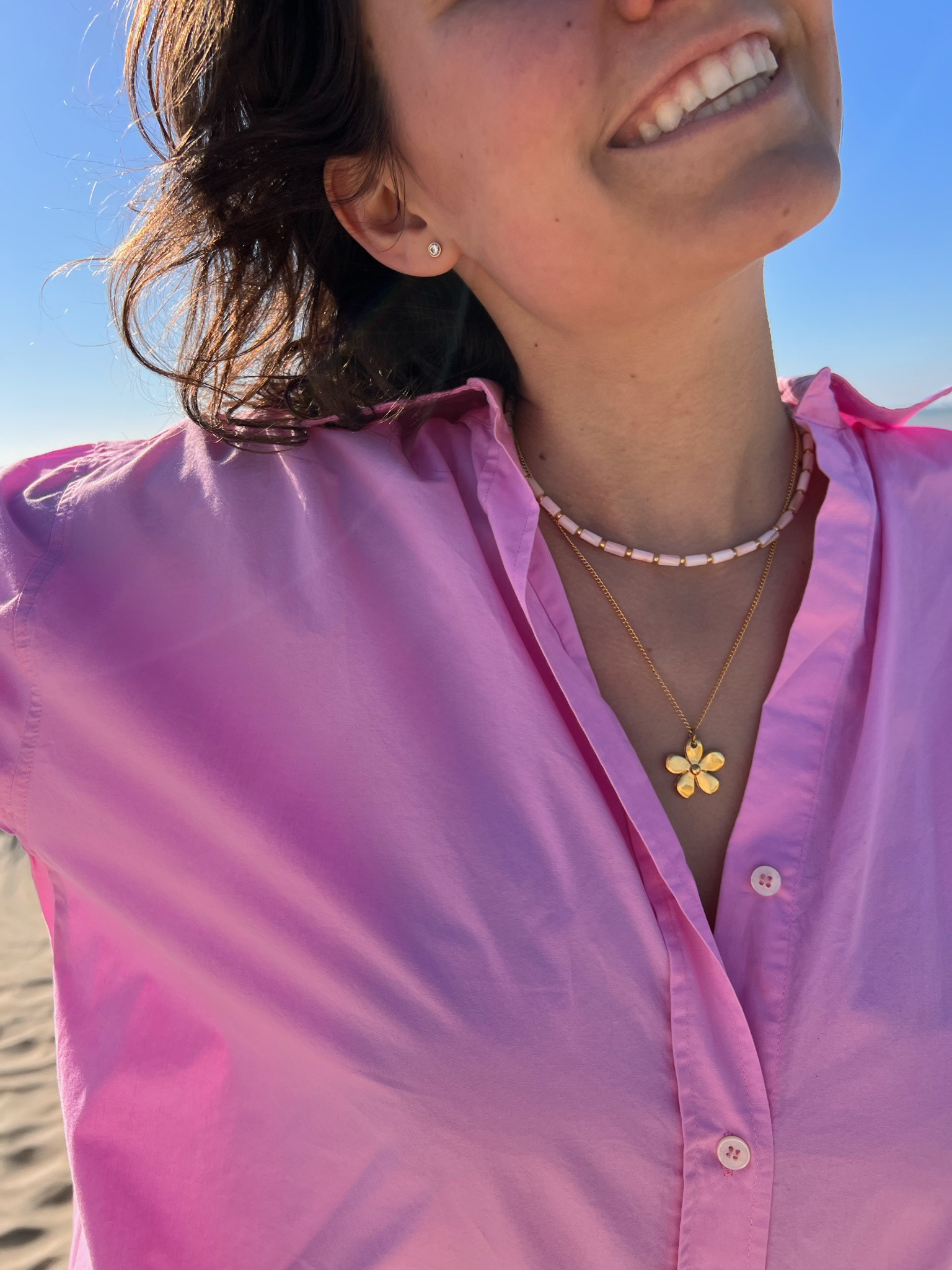 The Flower Necklace €28.- & The Paulien Pink €26.-