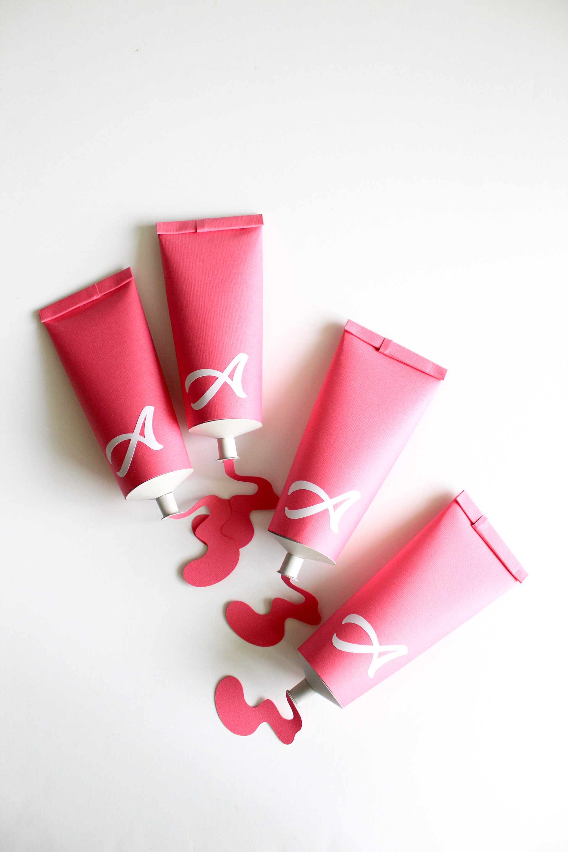 3D Paper Paint tubes