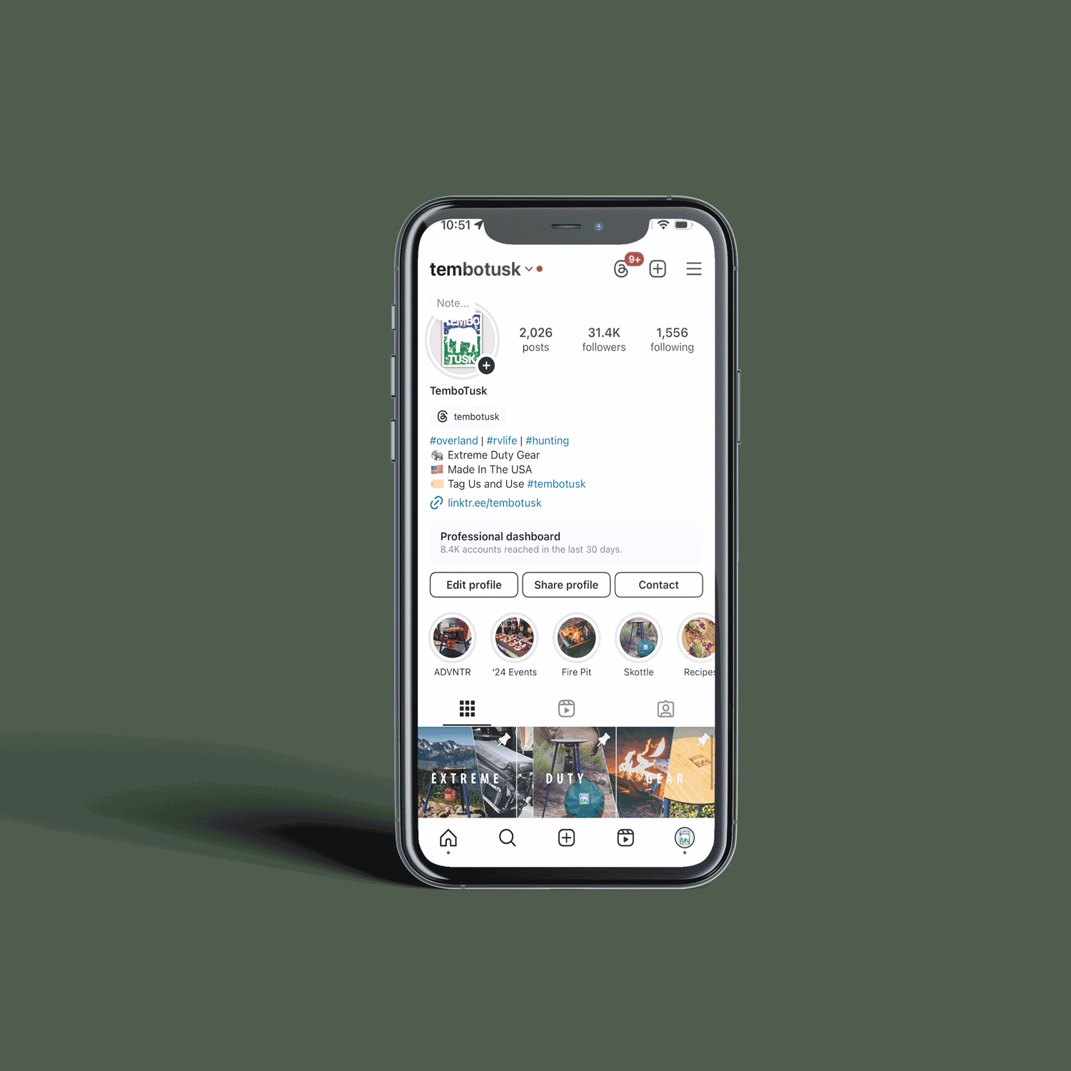 Post section of feed