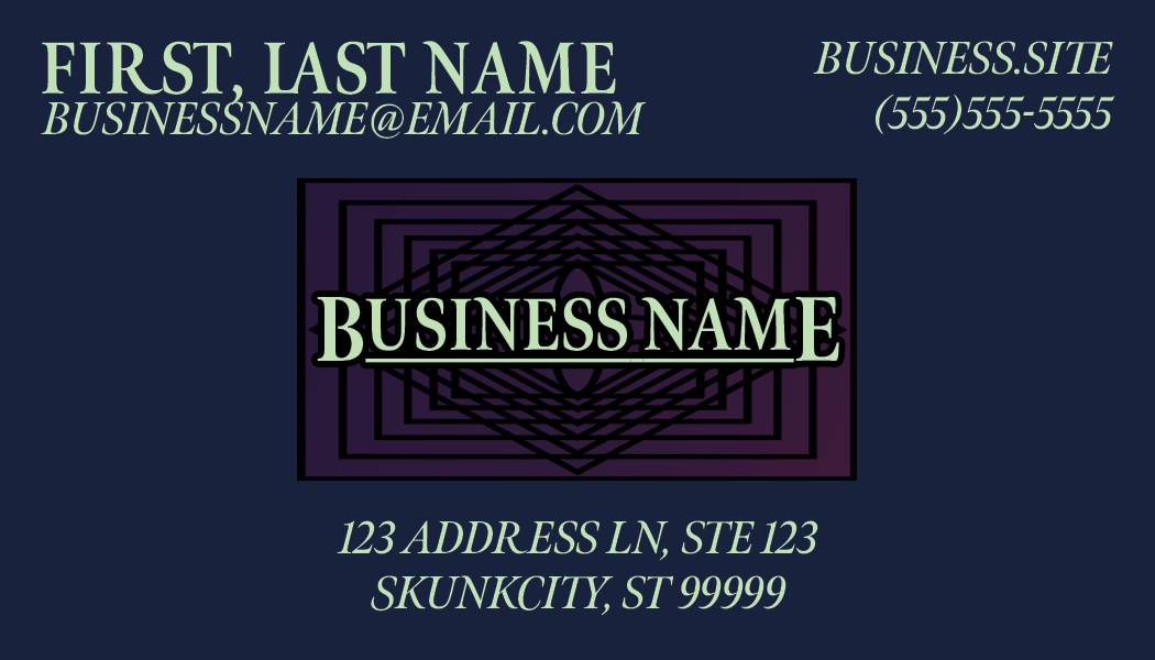 Retro Style Business Card Example - January 2024