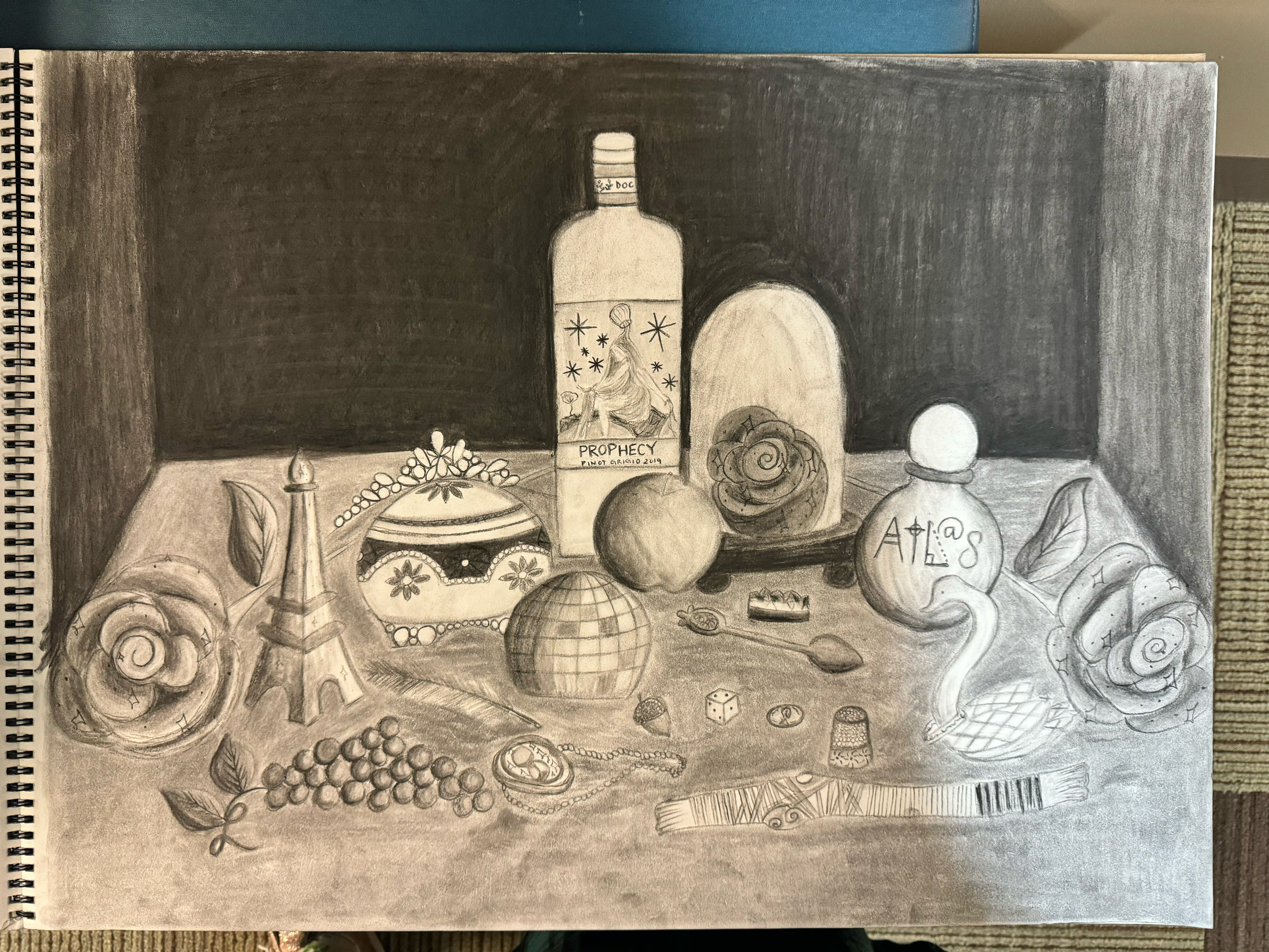 ... and then I collected all my valuables and sketched them.
