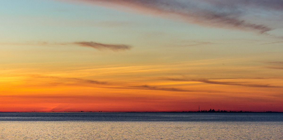 Battleship Toronto at Sunset