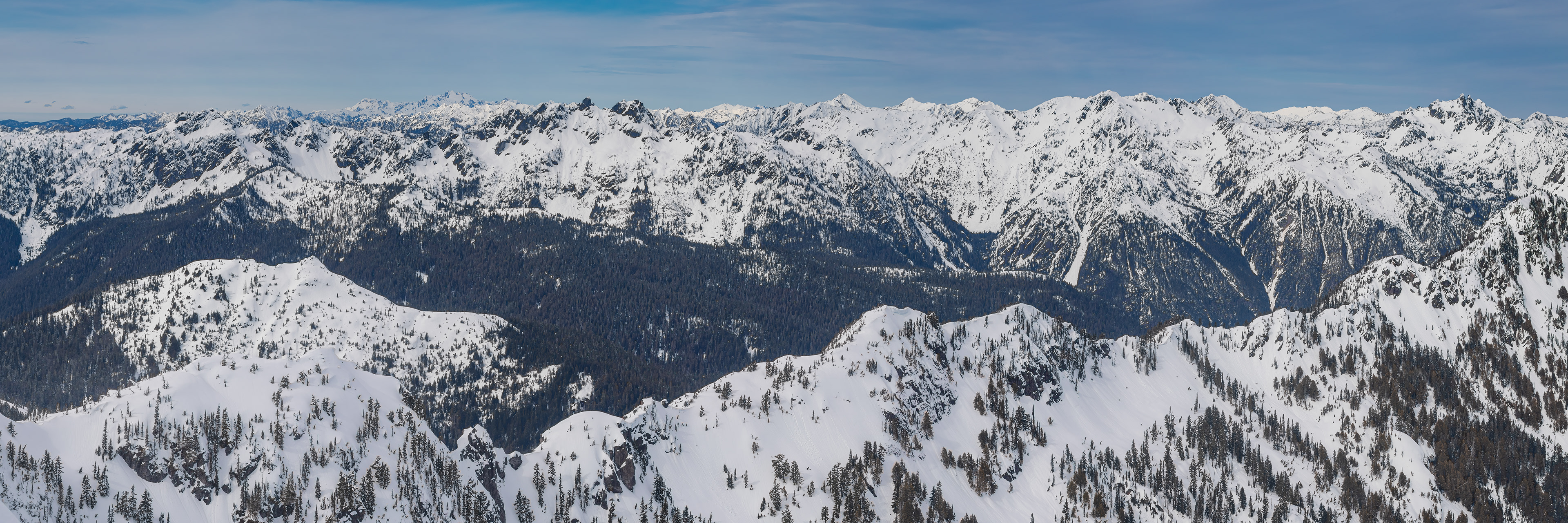 Photograph of the view from Mount Ellinor in Olympic National Forest, Washington, with sweeping mountain vistas and layered ridgelines.