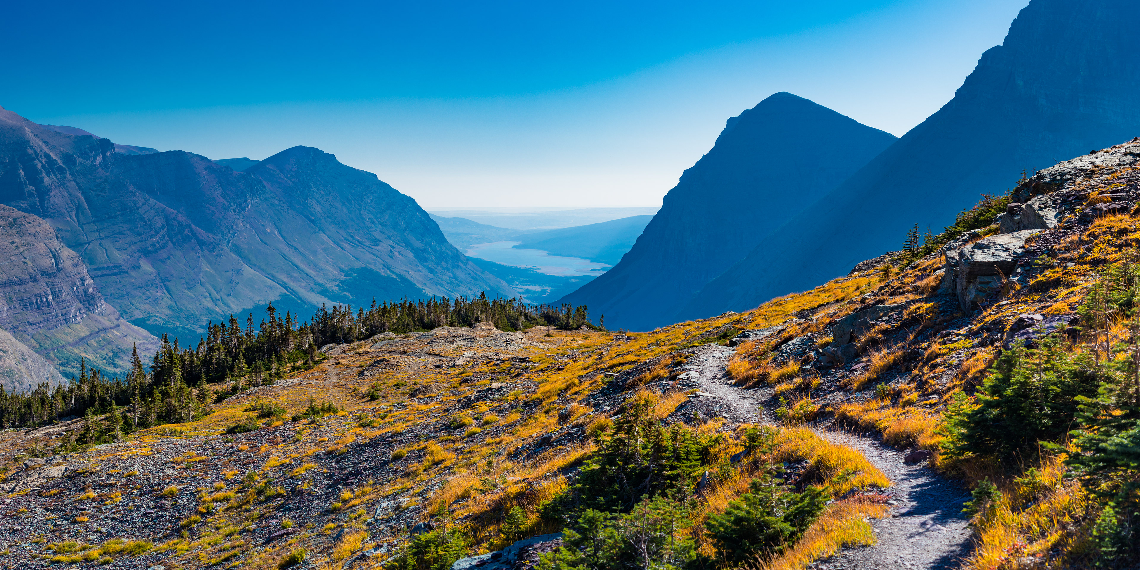 Photograph looking east from Swiftcurrent Pass, Glacier National Park