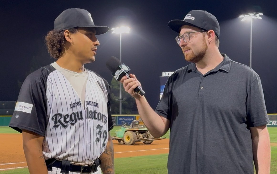 Live on-field postgame interview with pitcher Nick Bautista (2026).