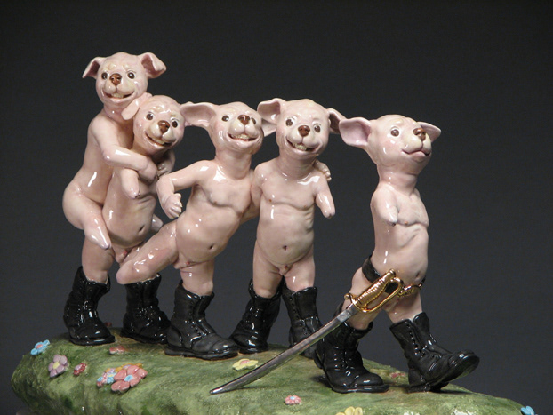 Homeward Bound, 2006 , white earthenware, glaze, underglaze, china paint, luster