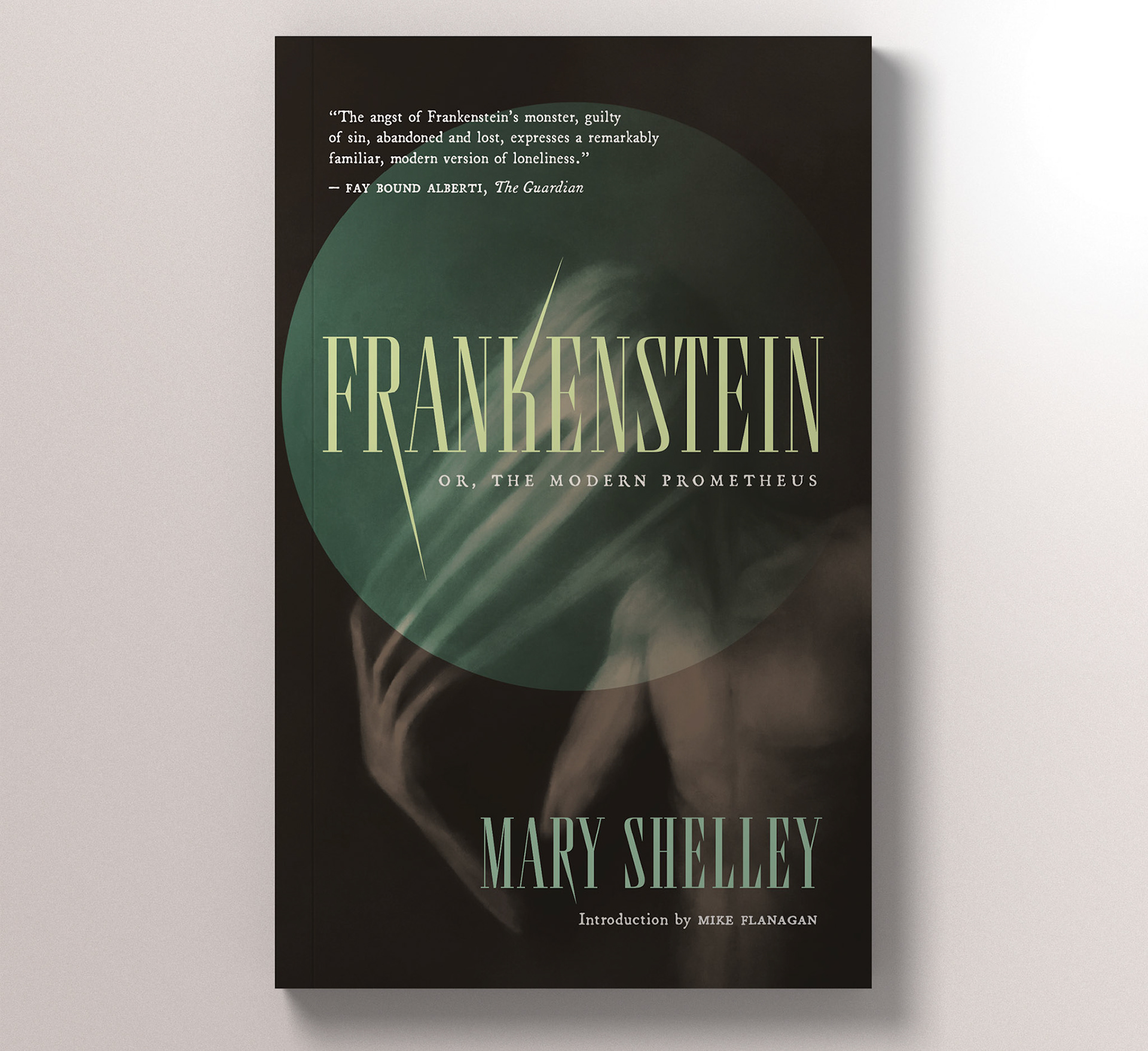 This alternate cover of Frankenstein is looking to connect with an audience that likes historical fiction, folk horror, and gothic romance. The ideal reader of this Frankenstein values being scared and unsettled, but not without deep emotional exploration and resonance. There is a sense of anguish in the image, and menace in the type.