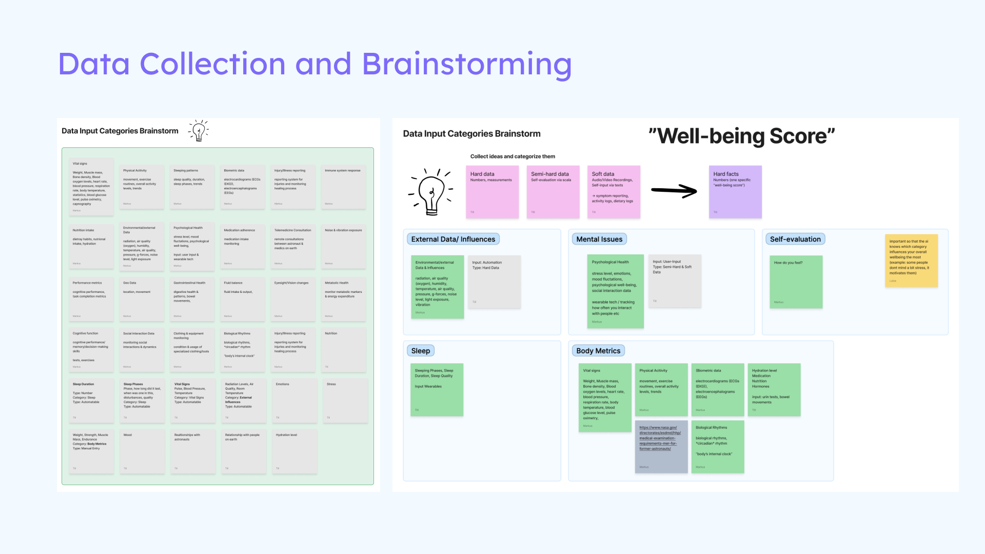 Data Collection and Brainstorming