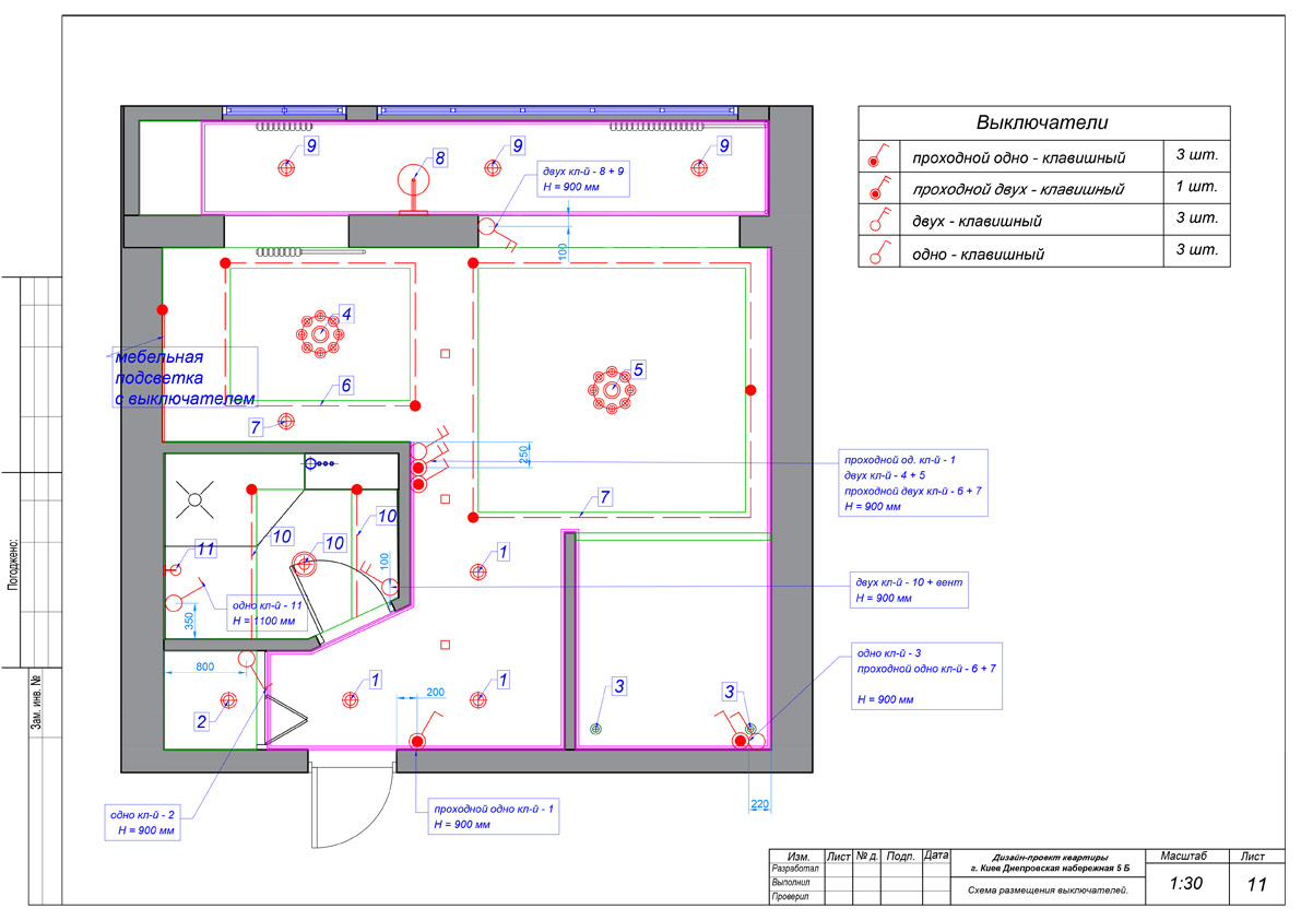 ceiling lights layout